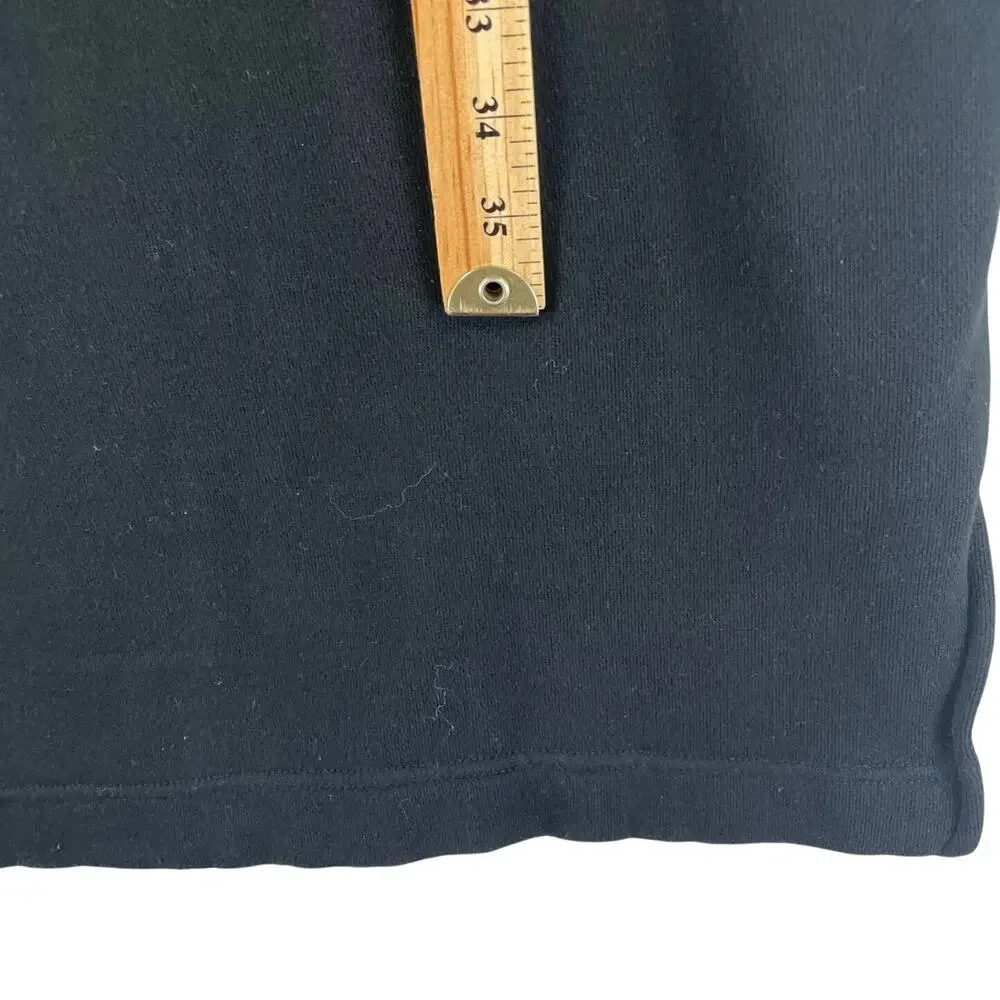 Madewell MWL Betterterry Hoodie Sweatshirt Dress SZ S Black Midi Pockets NB239 - Picture 7 of 10